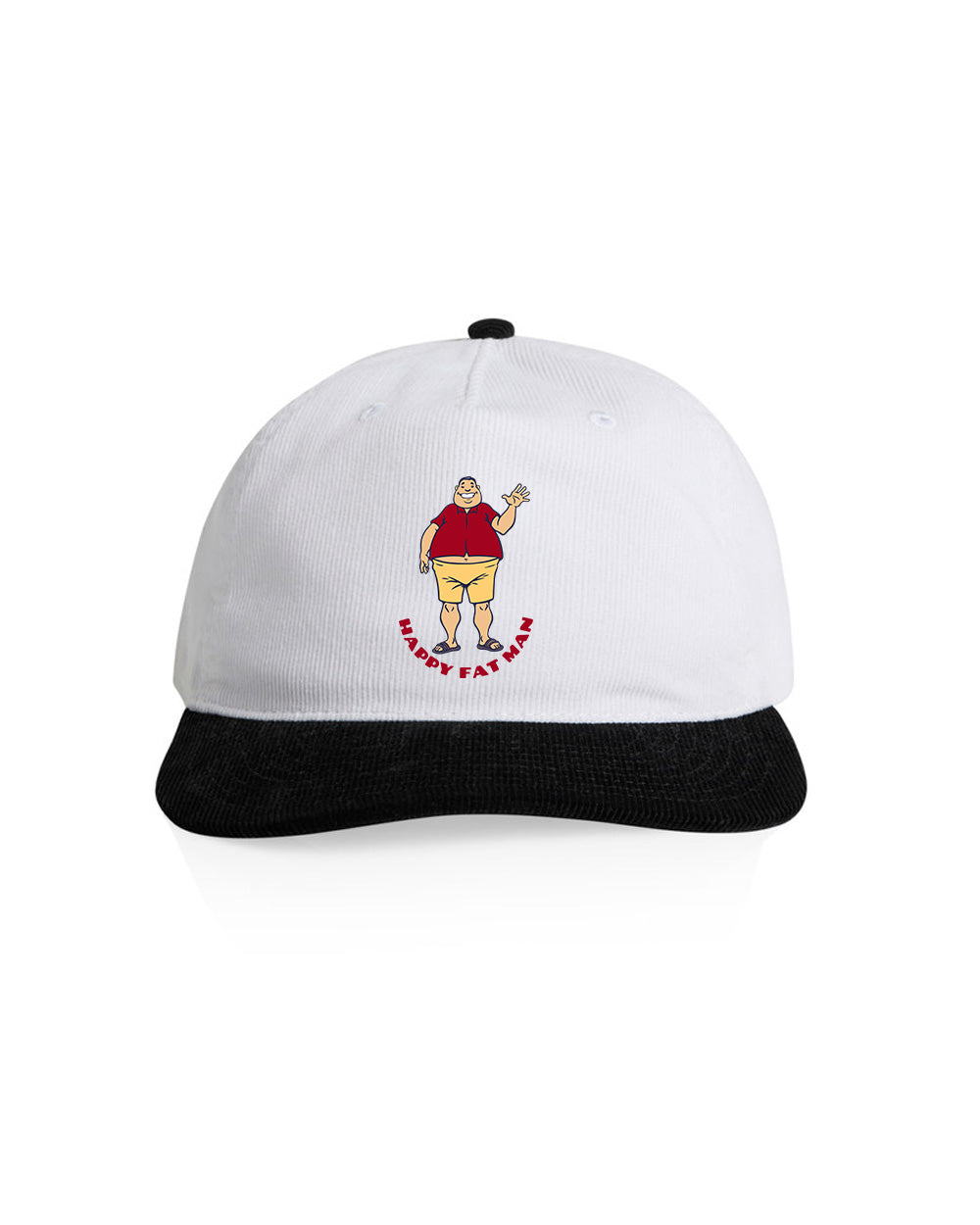 Happy Fat Man - Two Tone Cap (Wht/Blk)