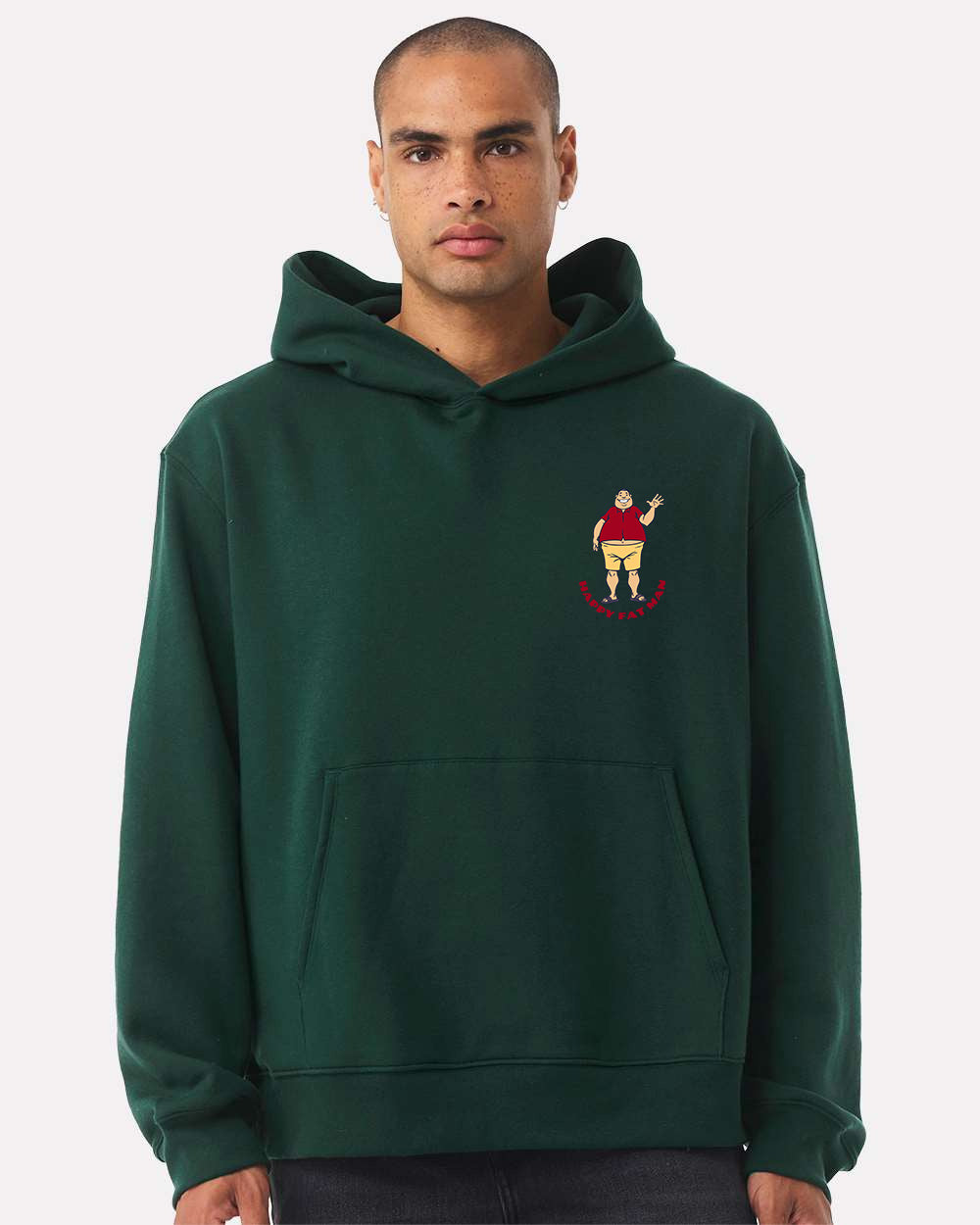 Happy Fat Man Hoodie - Forest